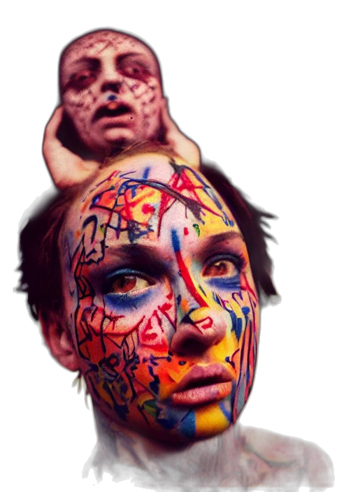 face, mask, creature, umbrella transparent PNG cut-out