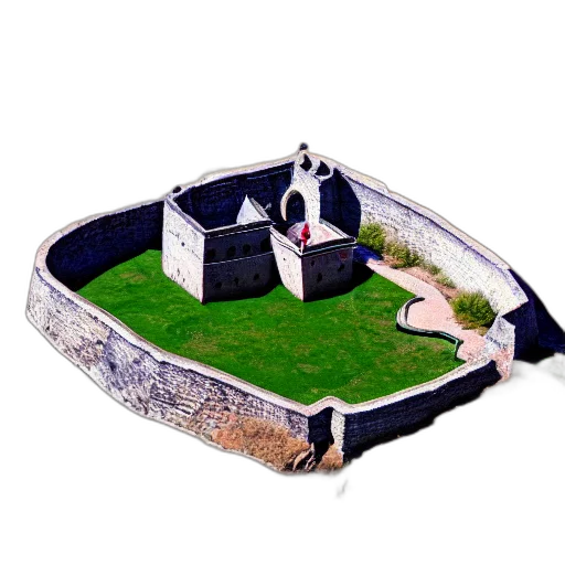 building, crown, 3d render, concept art transparent PNG cut-out