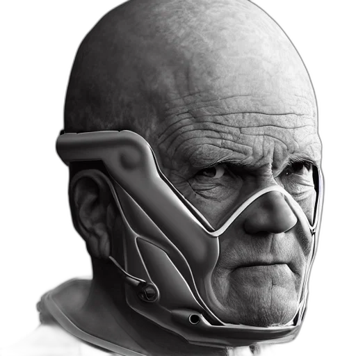 mask, face, 3d render, concept art transparent PNG cut-out