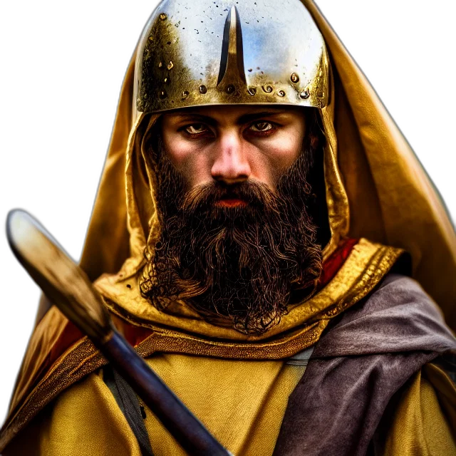 sword, staff, face, fantasy art transparent PNG cut-out