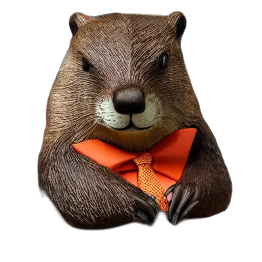 animal, staff, hat, 3d render transparent PNG cut-out