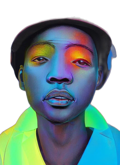 face, hat, photorealistic, watercolor transparent PNG cut-out