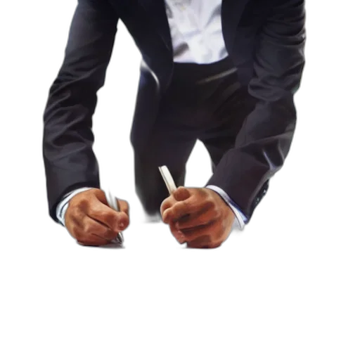 staff, jacket, umbrella, face transparent PNG cut-out