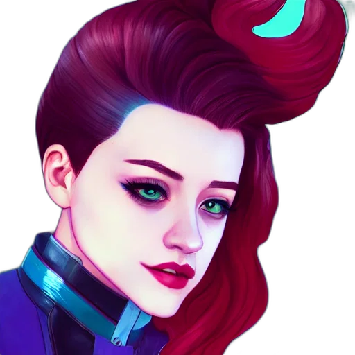 face, jacket, concept art, cyberpunk transparent PNG cut-out