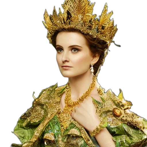 crown, jewelry, dress, fantasy art transparent PNG cut-out