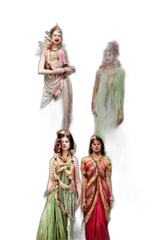 dress, staff, jewelry, concept art transparent PNG cut-out