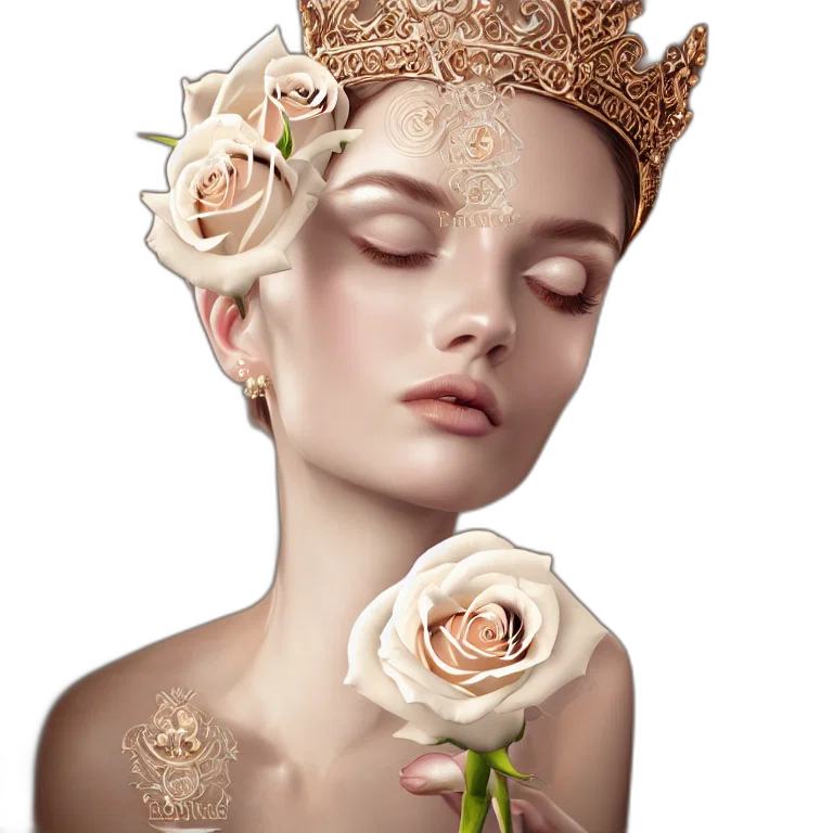 crown, jewelry, face, flower transparent PNG cut-out