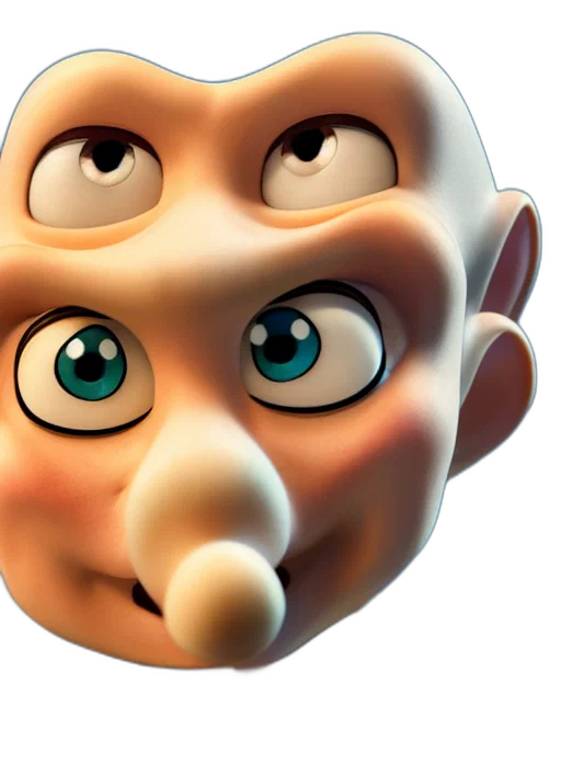 face, mask, robot, 3d render transparent PNG cut-out