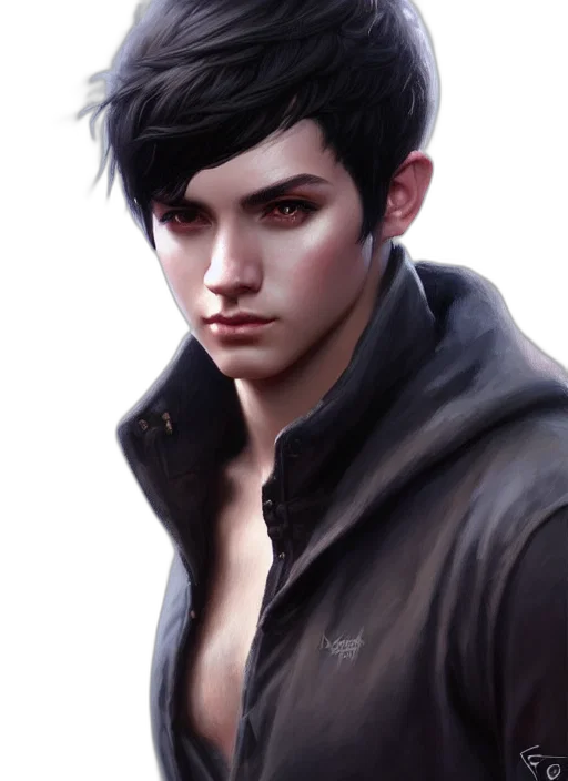 jacket, face, photorealistic, fantasy art transparent PNG cut-out
