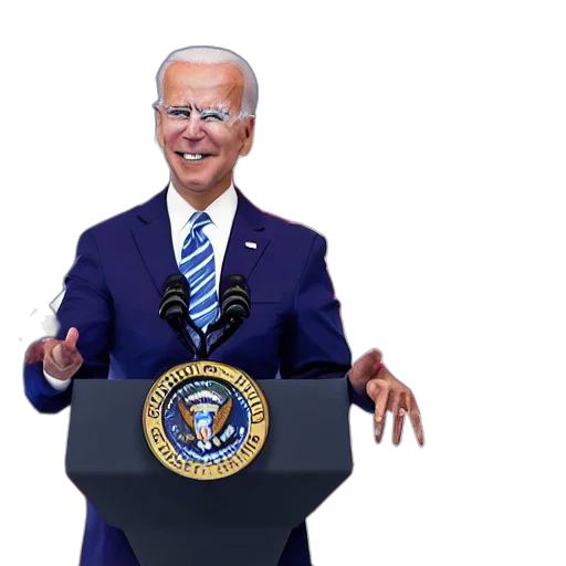 3d render, joe, biden, style transparent PNG cut-out