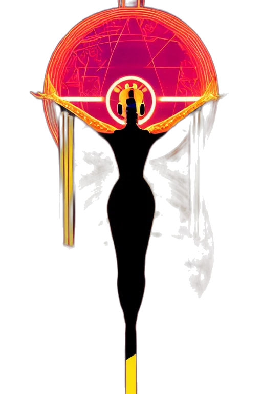 staff, crown, hair, dress transparent PNG cut-out