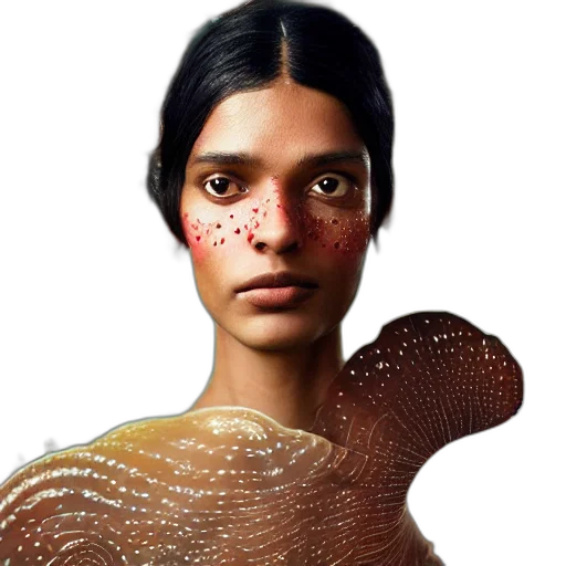 face, jewelry, mask, hair transparent PNG cut-out