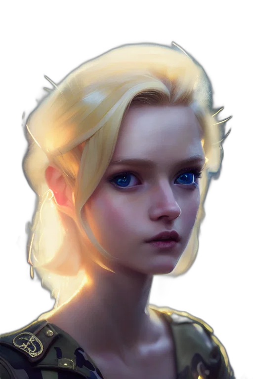 face, crown, hair, robot transparent PNG cut-out