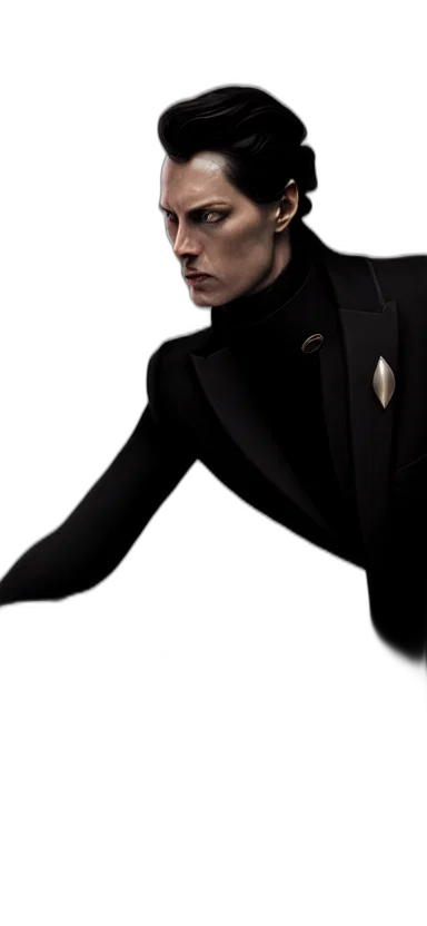 jacket, staff, face, robot transparent PNG cut-out