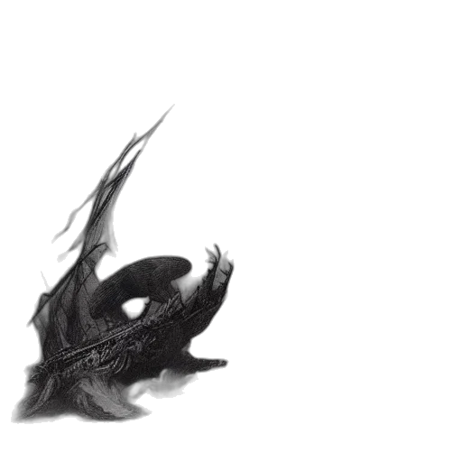 dragon, mask, creature, weapon transparent PNG cut-out