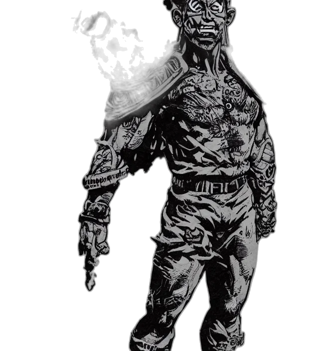 creature, staff, mask, concept art transparent PNG cut-out