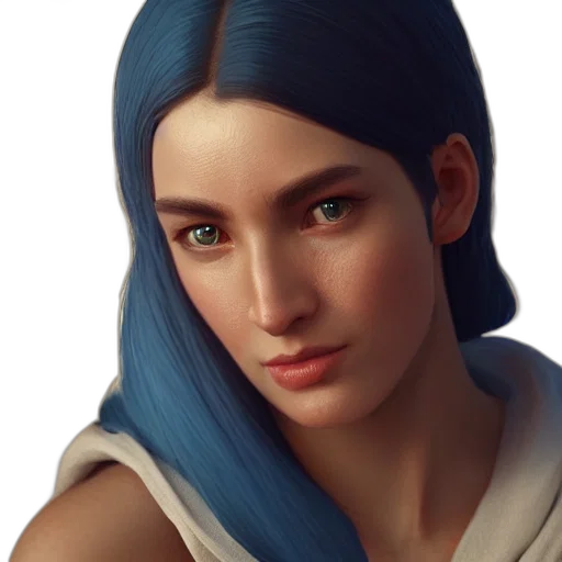 face, staff, crown, fantasy art transparent PNG cut-out