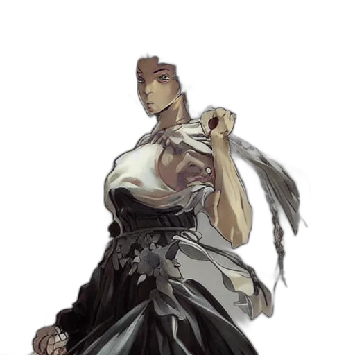 dress, staff, weapon, concept art transparent PNG cut-out