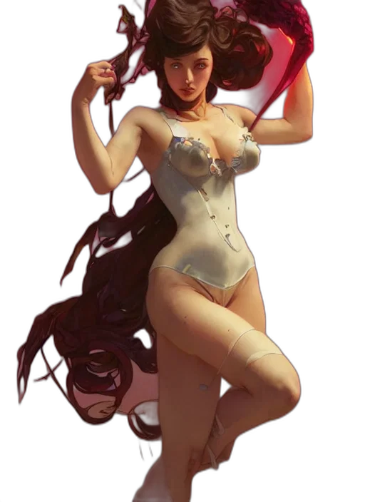 dress, concept art, fantasy art, comic book art transparent PNG cut-out
