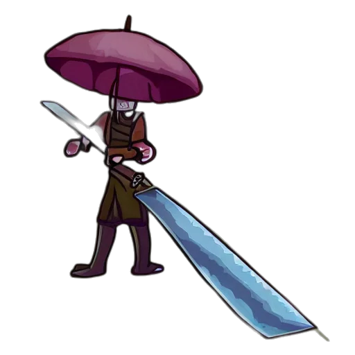 sword, umbrella, staff, weapon transparent PNG cut-out
