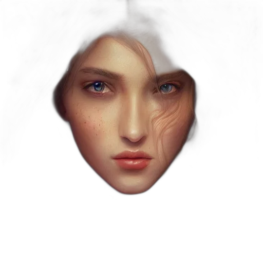 face, mask, hair, crown transparent PNG cut-out