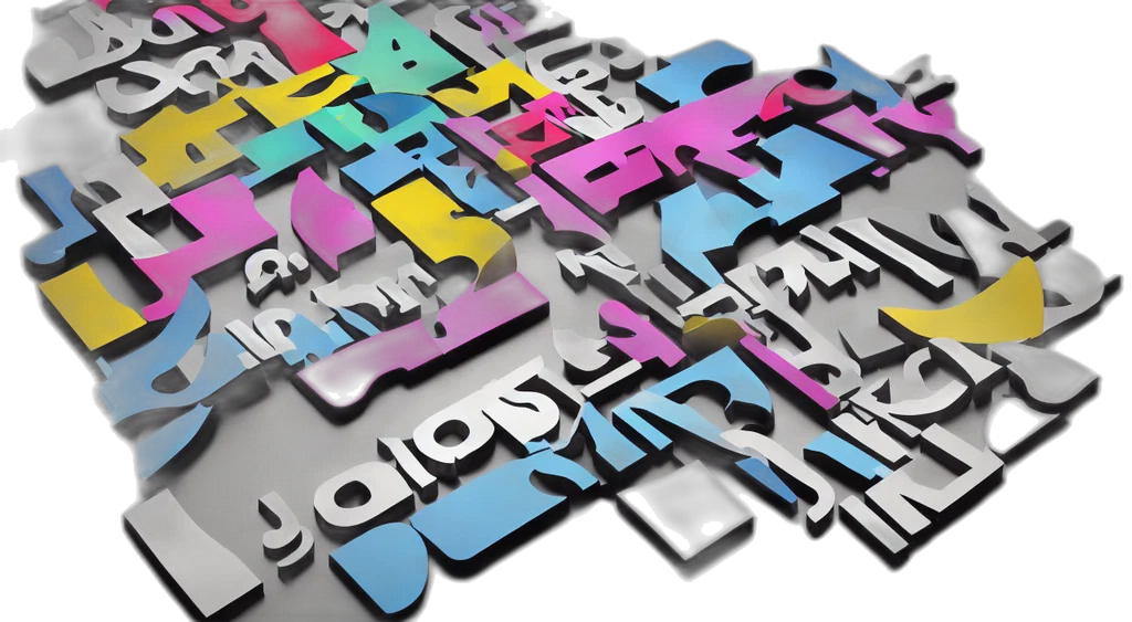 3d render, colorful, neon, pastel transparent PNG cut-out
