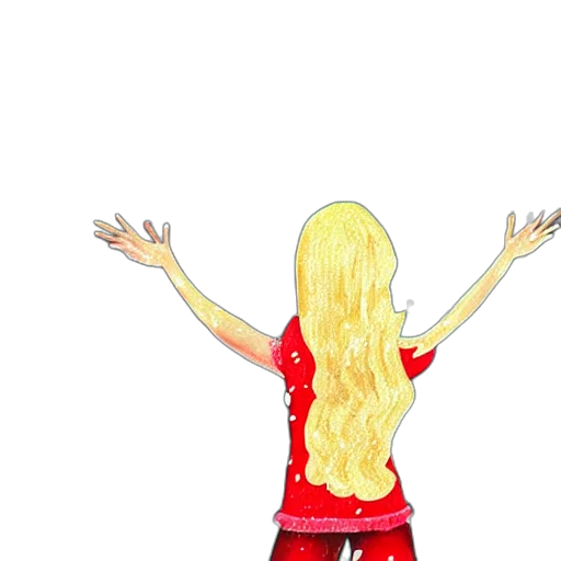 hair, dress, cartoon, 3d render transparent PNG cut-out
