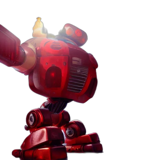 robot, weapon, staff, 3d render transparent PNG cut-out