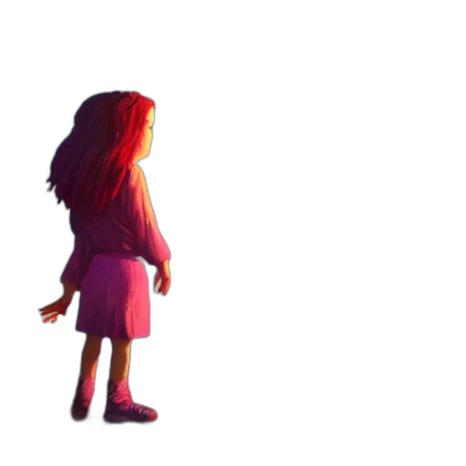 dress, hair, robot, creature transparent PNG cut-out