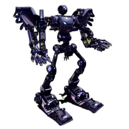 robot, weapon, 3d render, concept art transparent PNG cut-out