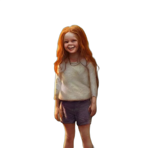 dress, creature, hair, 3d render transparent PNG cut-out