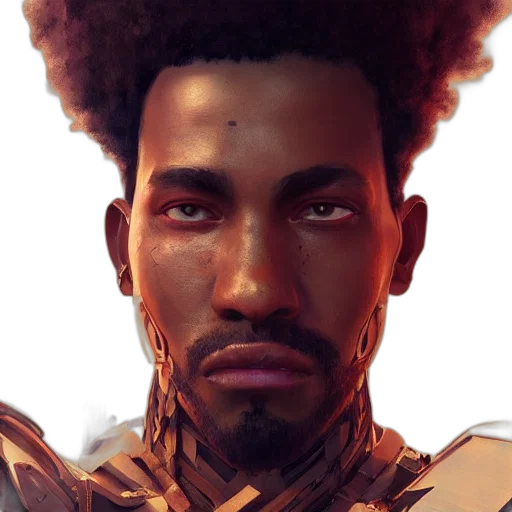 face, concept art, fantasy art, comic book art transparent PNG cut-out