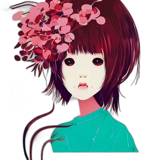 flower, mask, face, dress transparent PNG cut-out