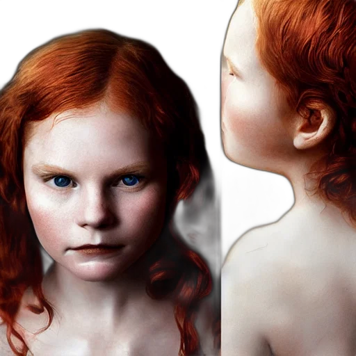 hair, face, photorealistic, 3d render transparent PNG cut-out