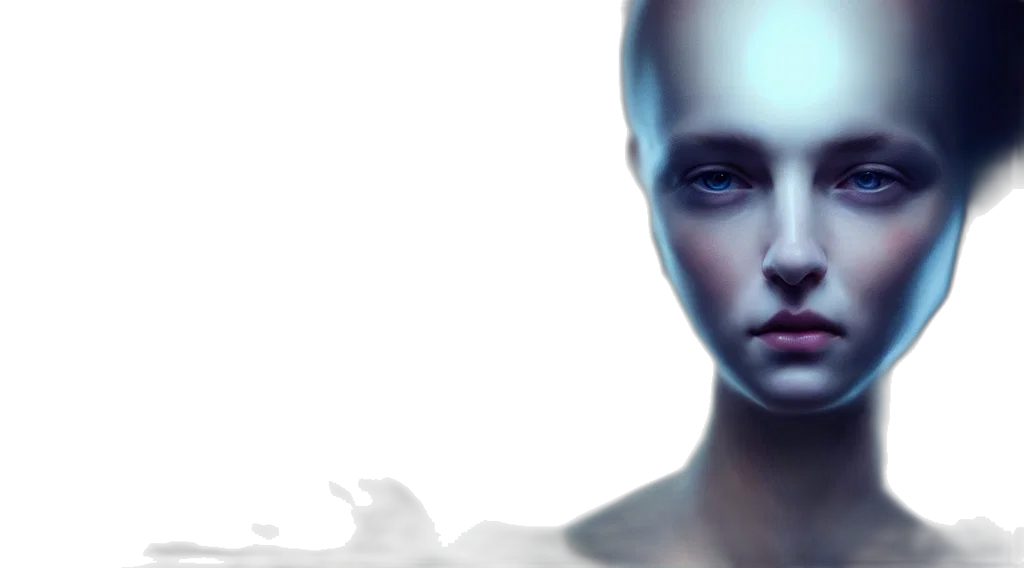 robot, face, photorealistic, concept art transparent PNG cut-out