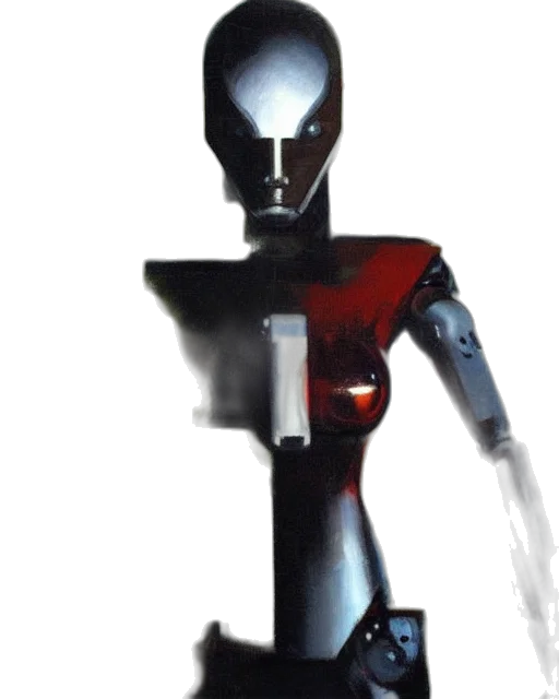 robot, staff, sword, weapon transparent PNG cut-out