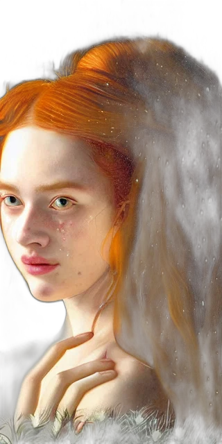 face, hair, photorealistic, fantasy art transparent PNG cut-out