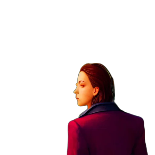 jacket, face, staff, robot transparent PNG cut-out