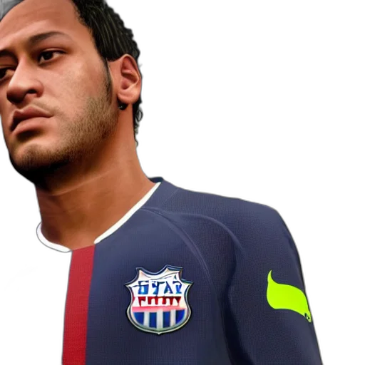 photorealistic, concept art, screenshot, neymar transparent PNG cut-out