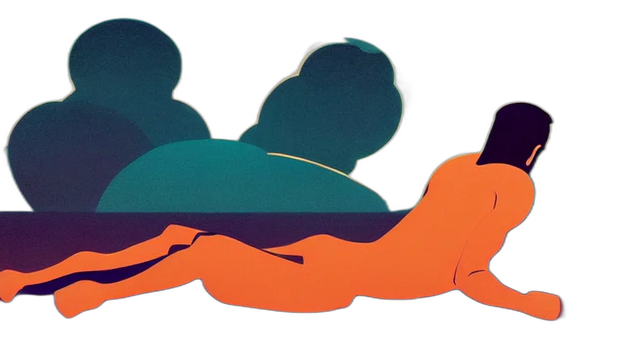 concept art, watercolor, vaporwave, cartoon transparent PNG cut-out