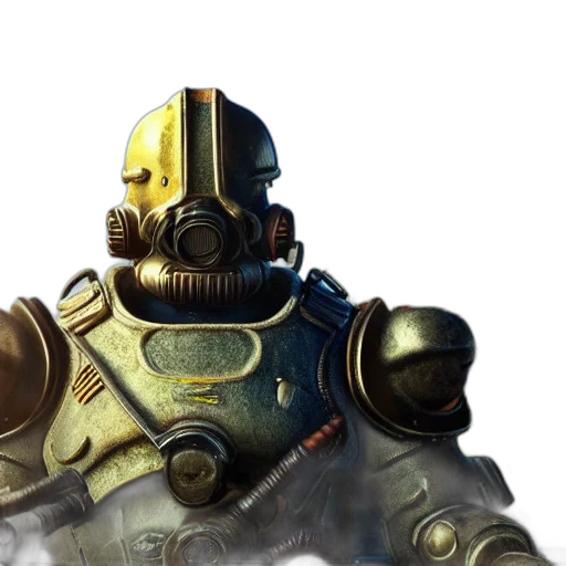 robot, face, concept art, 3d render transparent PNG cut-out