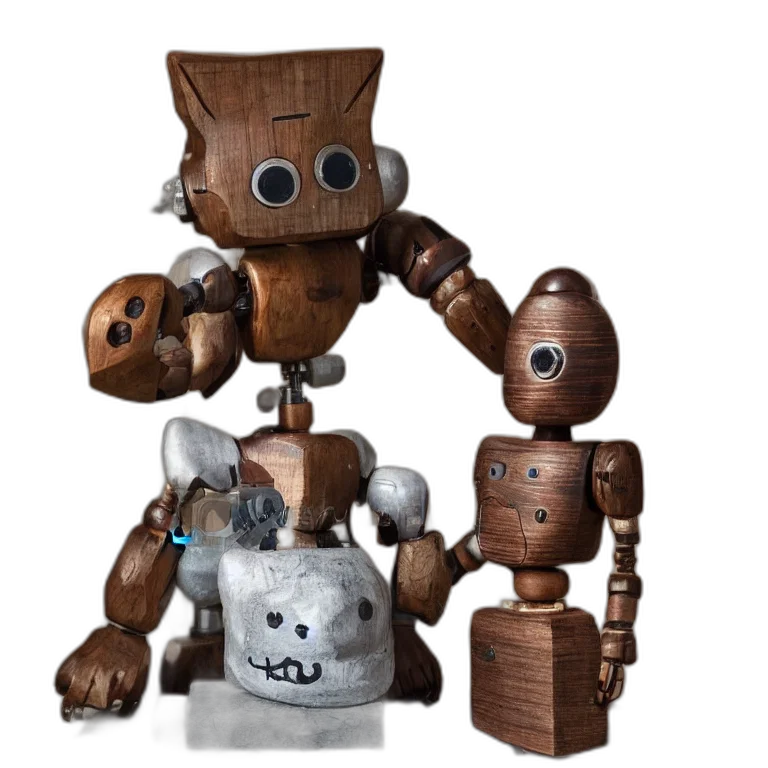 robot, creature, 3d render, concept art transparent PNG cut-out