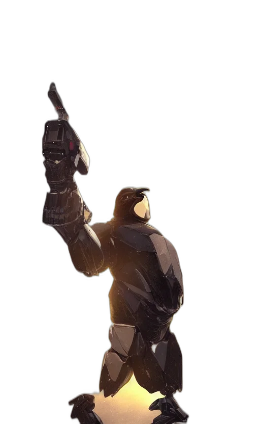 weapon, jacket, mask, robot transparent PNG cut-out