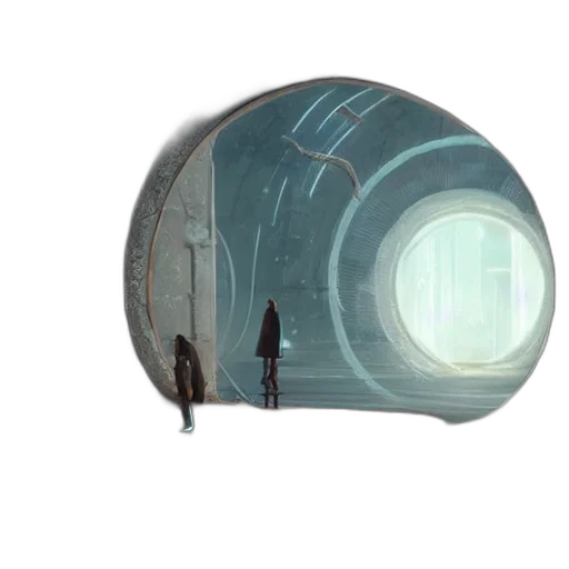 umbrella, hat, robot, concept art transparent PNG cut-out