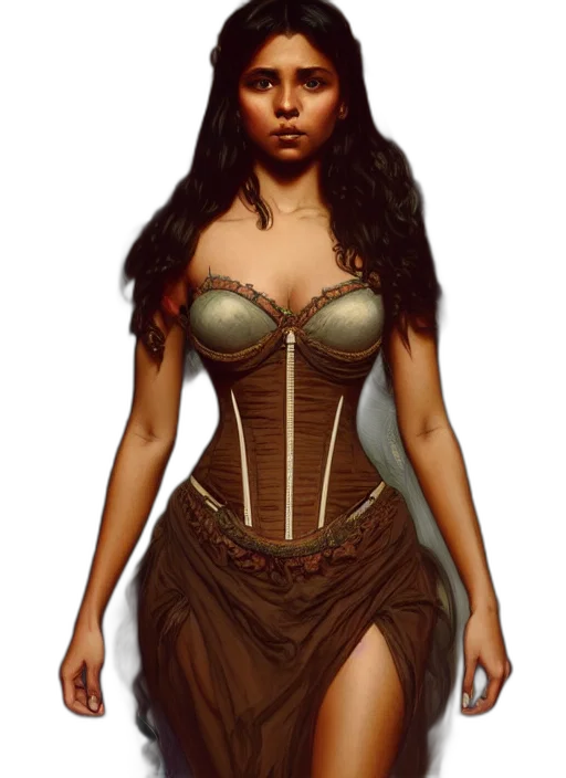 dress, fantasy art, concept art, comic book art transparent PNG cut-out