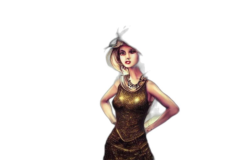 dress, staff, crown, jewelry transparent PNG cut-out