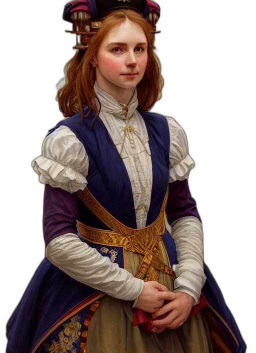 dress, crown, staff, face transparent PNG cut-out
