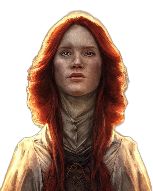 face, staff, dress, dragon transparent PNG cut-out