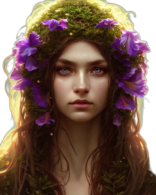 crown, face, flower, jewelry transparent PNG cut-out