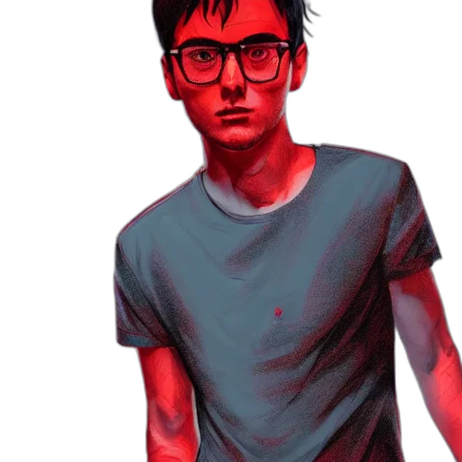 face, comic book art, concept art, cartoon transparent PNG cut-out